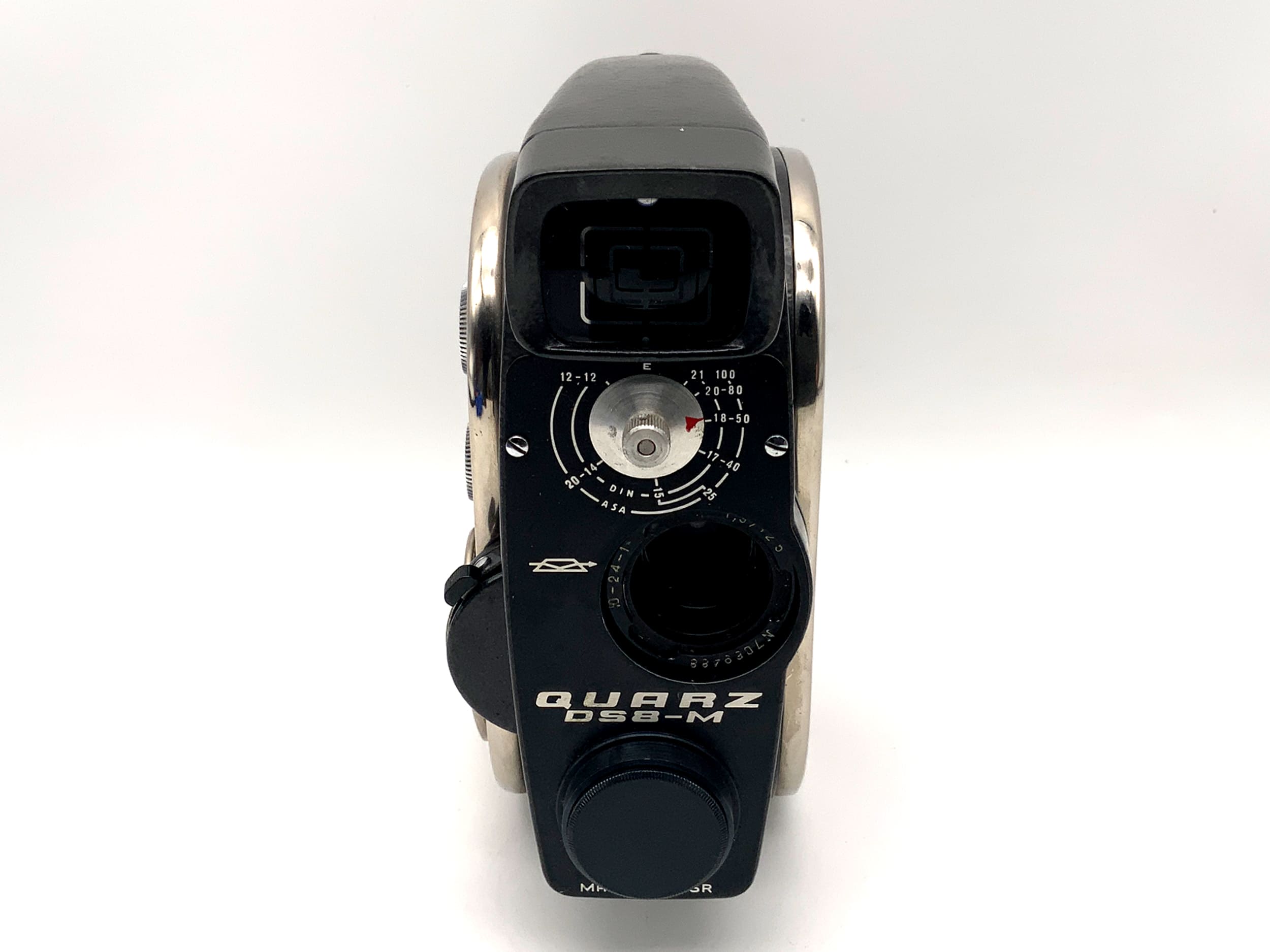 Zenit Quarz DS8-M film camera with 1.9/12.5mm lens and grip for dual 8mm film