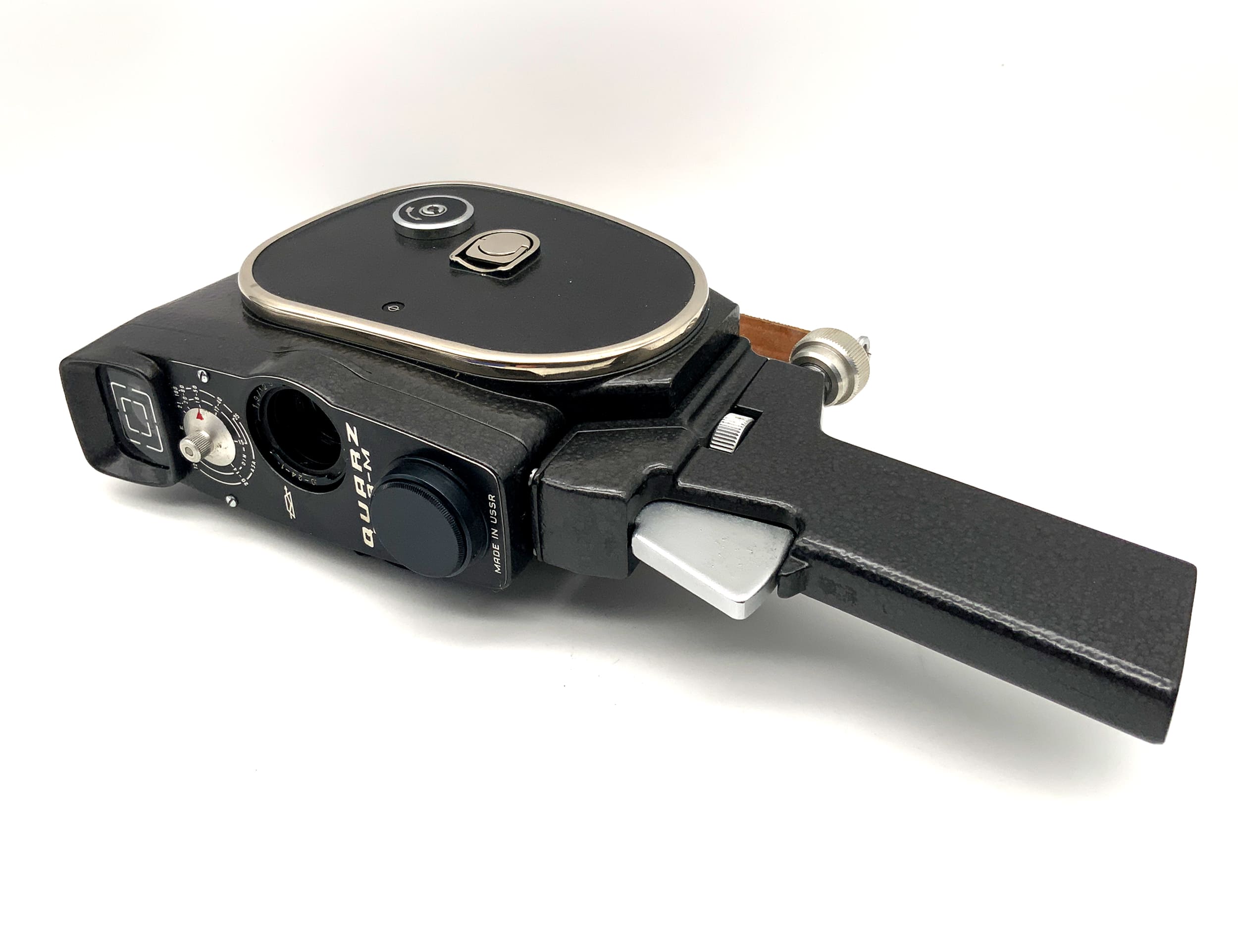 Zenit Quarz DS8-M film camera with 1.9/12.5mm lens and grip for dual 8mm film