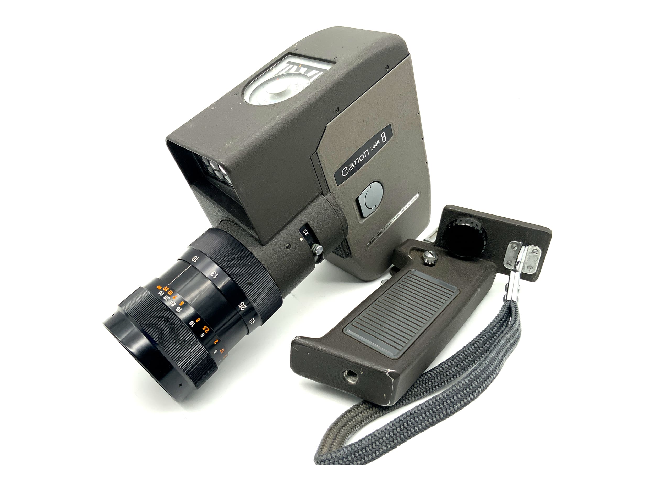 Caméra vidéo Canon Zoom 8 avec objectif C-8 10-40 mm f/1.4 et poignée, double pellicule 8 mm