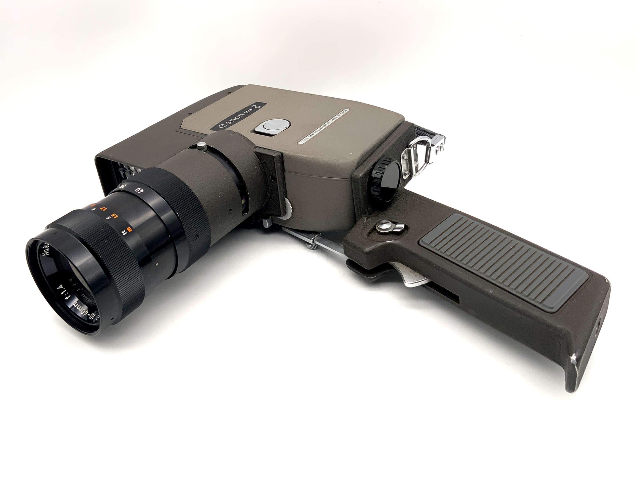 Caméra vidéo Canon Zoom 8 avec objectif C-8 10-40 mm f/1.4 et poignée, double pellicule 8 mm