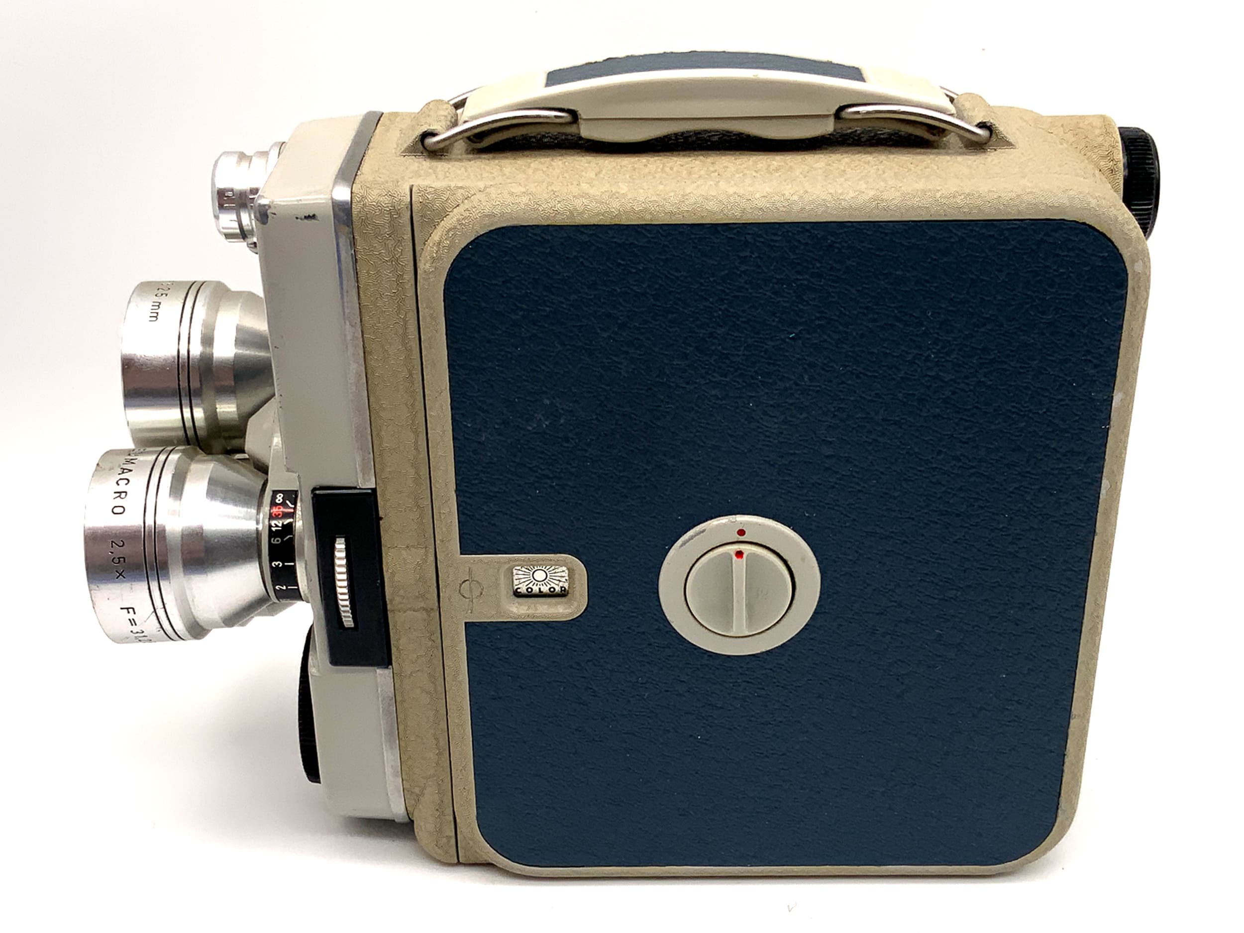 Eumig C3 M film camera with Eumicron 6.25mm + 2 double 8mm film