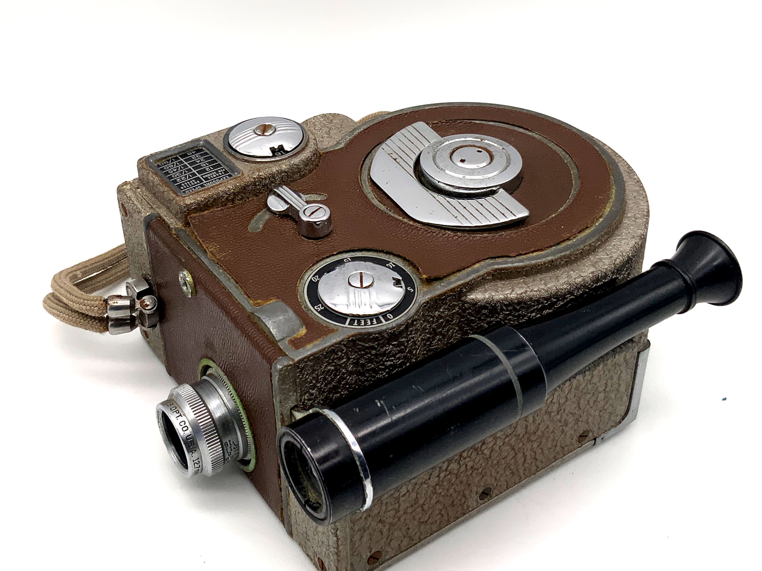 Revere Eight Model Seventy film camera with 12.7mm f/2.8 Animar narrow-gauge film
