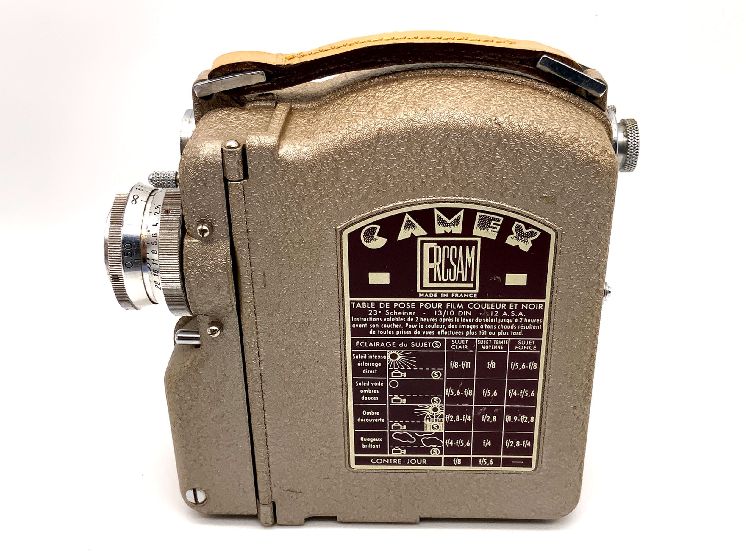 Camex Ercsam film camera with SOM Berthiot Cinor B 1:1.9 F=20 double 8mm