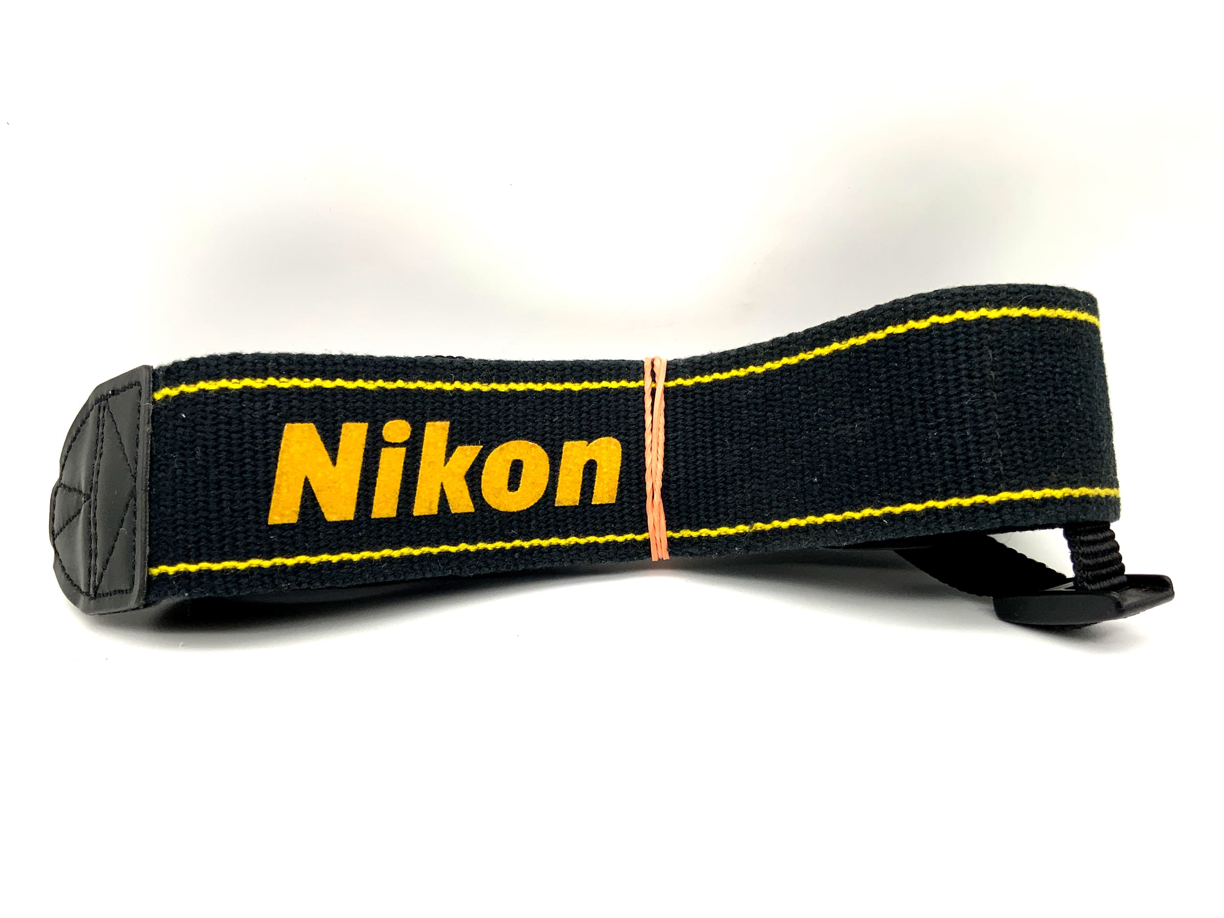 Courroie pour appareil photo reflex numérique Nikon, noire et jaune, avec cache-oculaire DK-5.