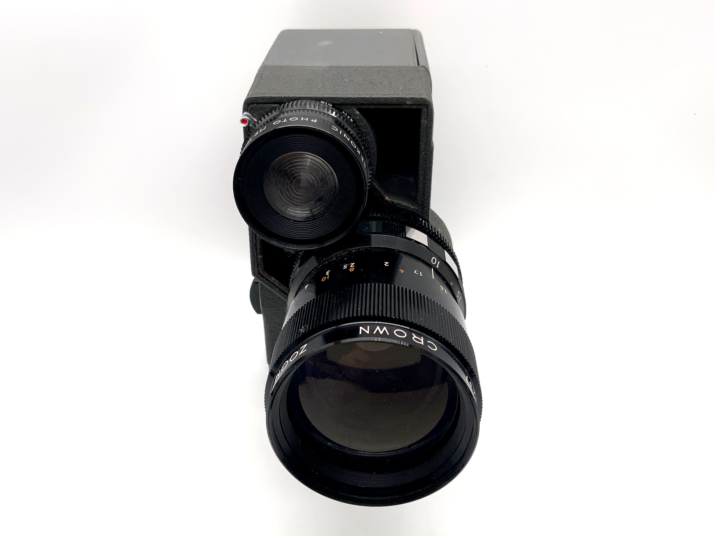 Caméra vidéo Crown 8 EZS avec objectif zoom F:1.8 f=10-30mm et poignée, double 8mm