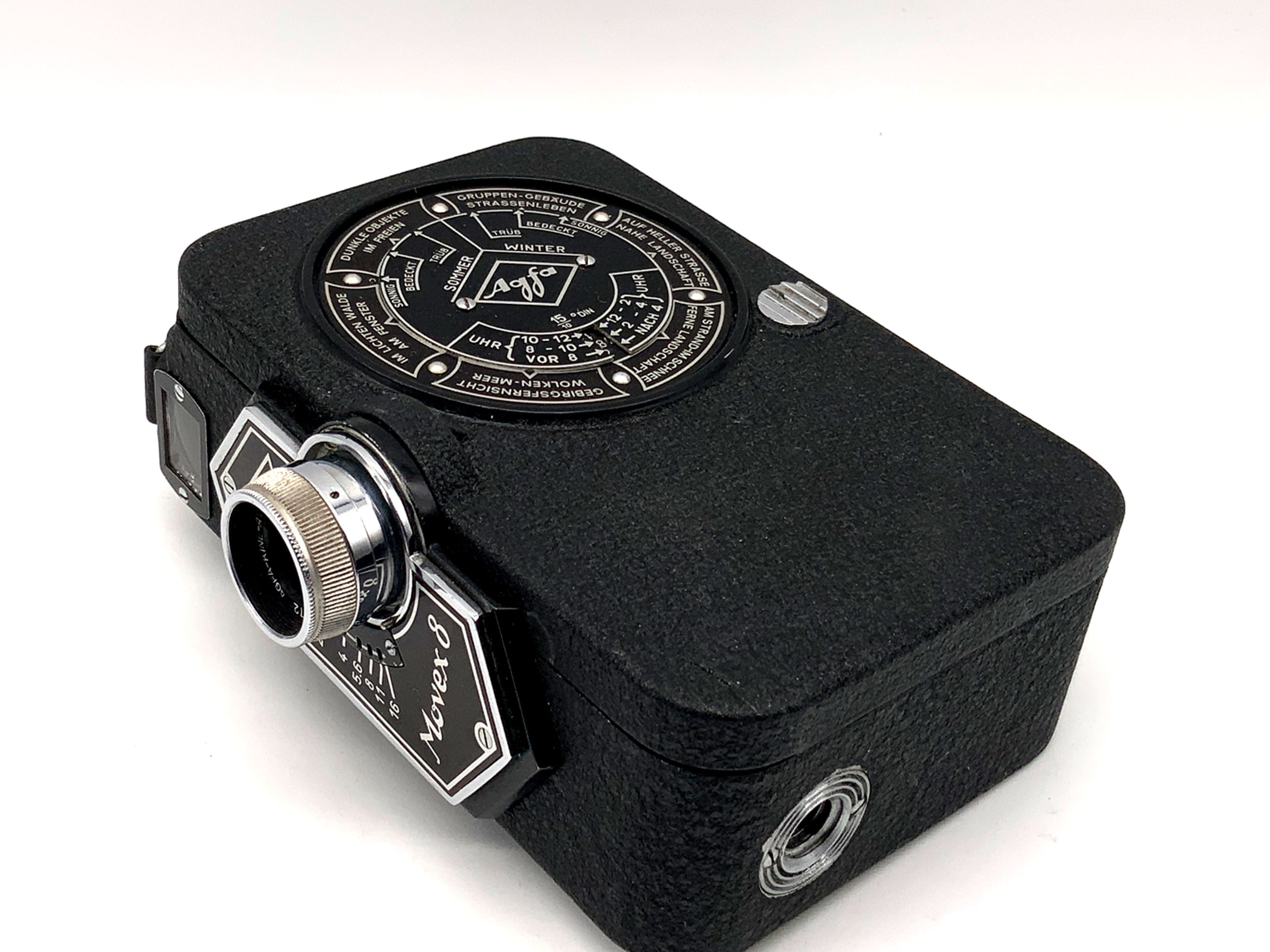 Agfa Movex 8 film camera with Kine-Anastigmat 1:2.8 f=1.2cm double 8mm narrow film