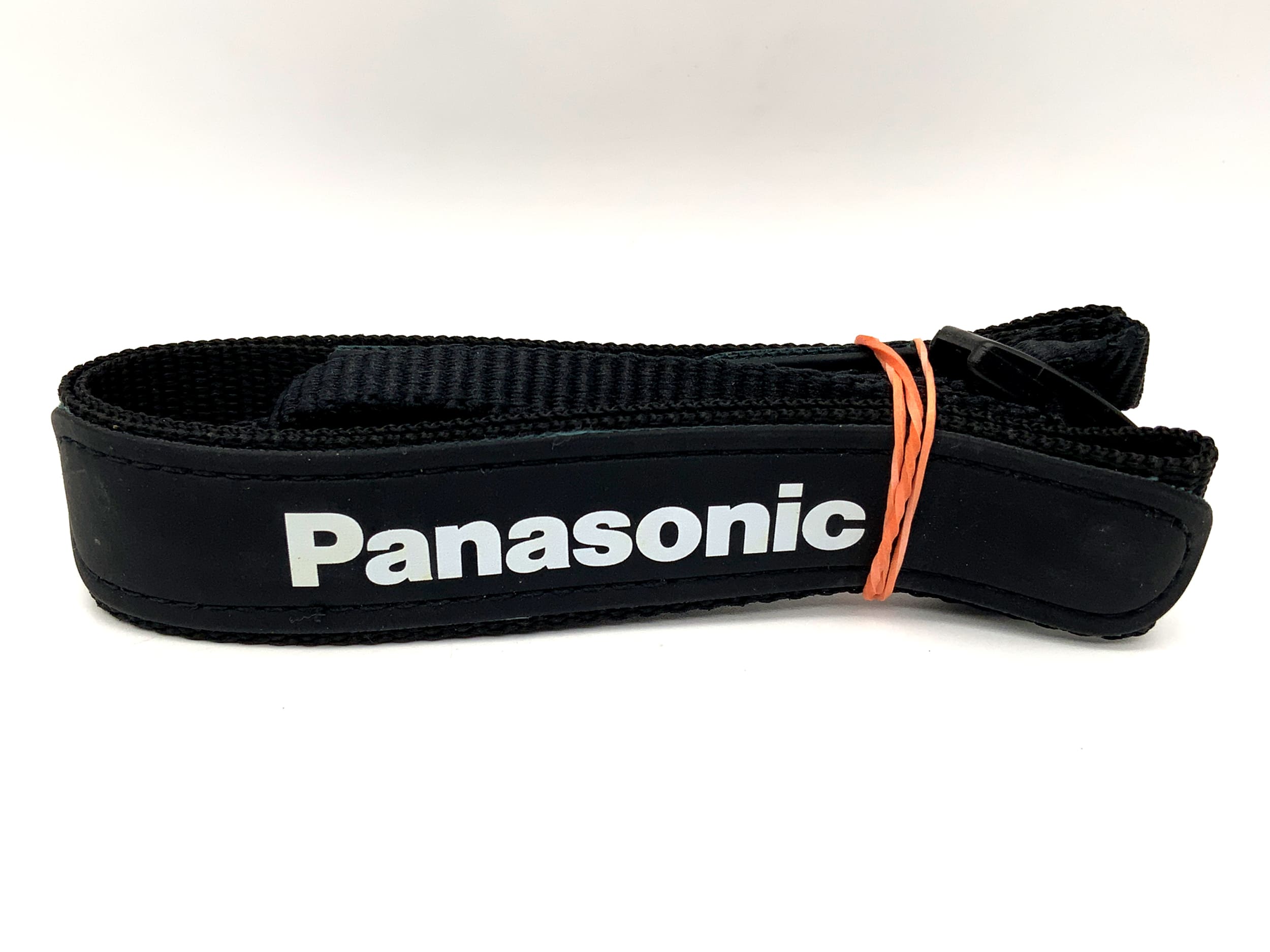 Panasonic approx. 25mm wide black neck/shoulder camera strap