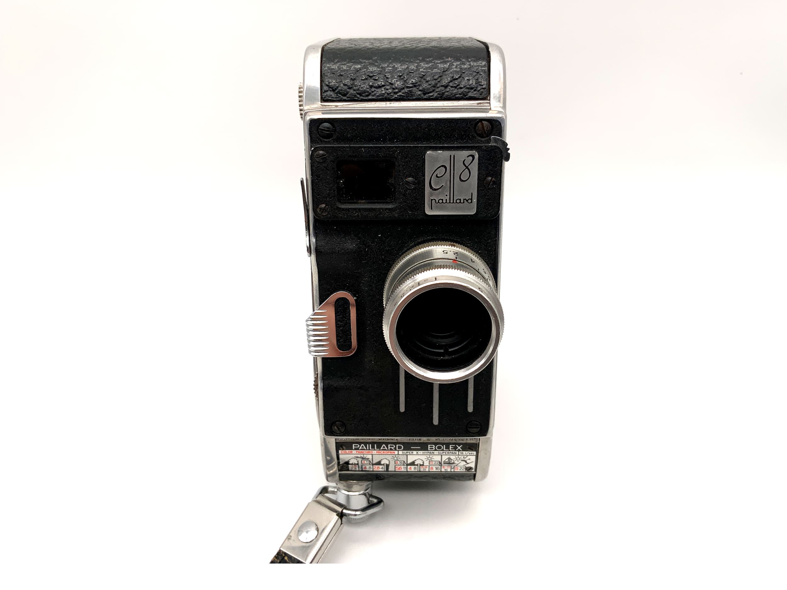 Caméra Bolex Paillard E8 avec film double 8 mm Lytar 1:2.5 f=12,5 mm