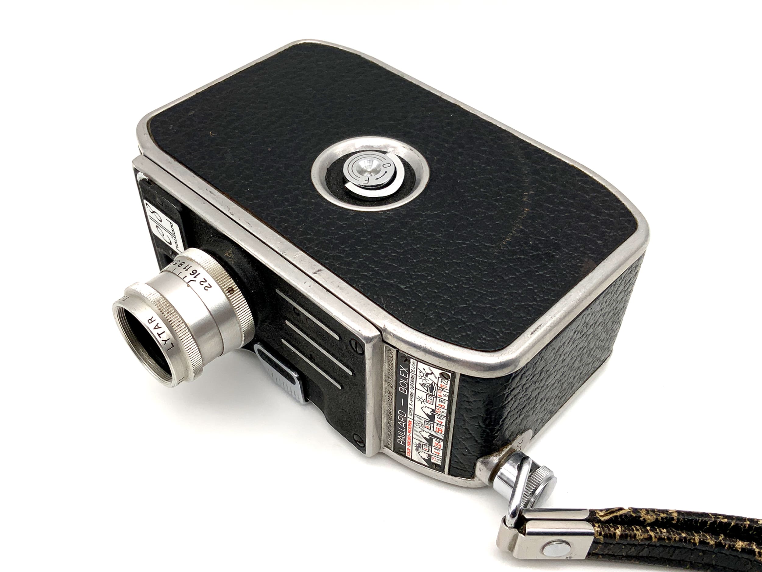 Caméra Bolex Paillard E8 avec film double 8 mm Lytar 1:2.5 f=12,5 mm