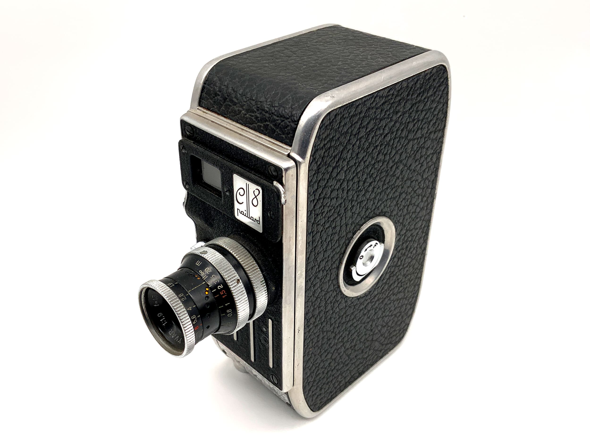 Caméra Bolex Paillard E8 avec film Yvar 1:1,9 f=13 mm double 8 mm