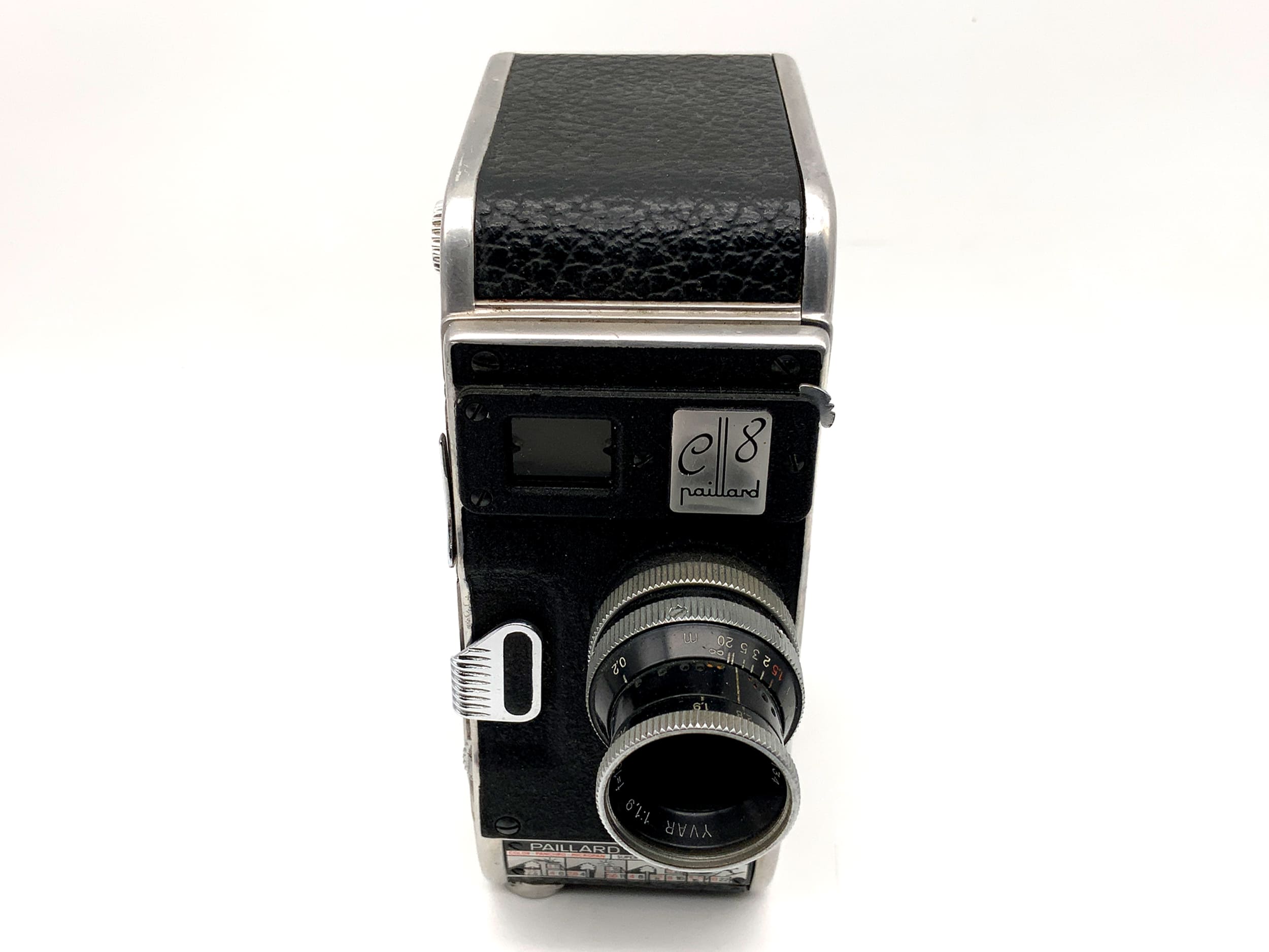 Caméra Bolex Paillard E8 avec film Yvar 1:1,9 f=13 mm double 8 mm