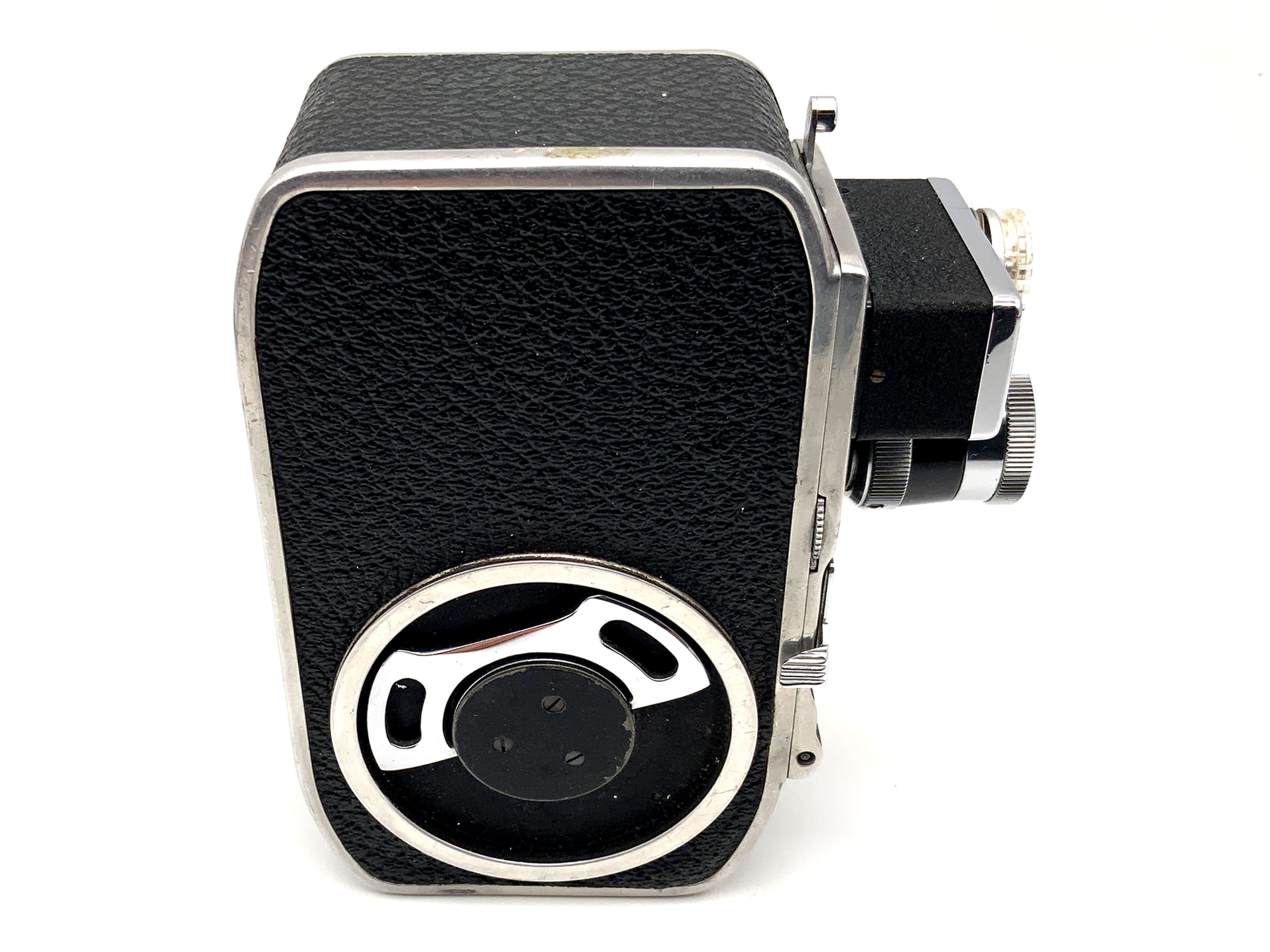 Caméra Bolex Paillard C8SL avec objectif Yvar 1:2.5 f=12.5mm AR et poignée, double 8 mm