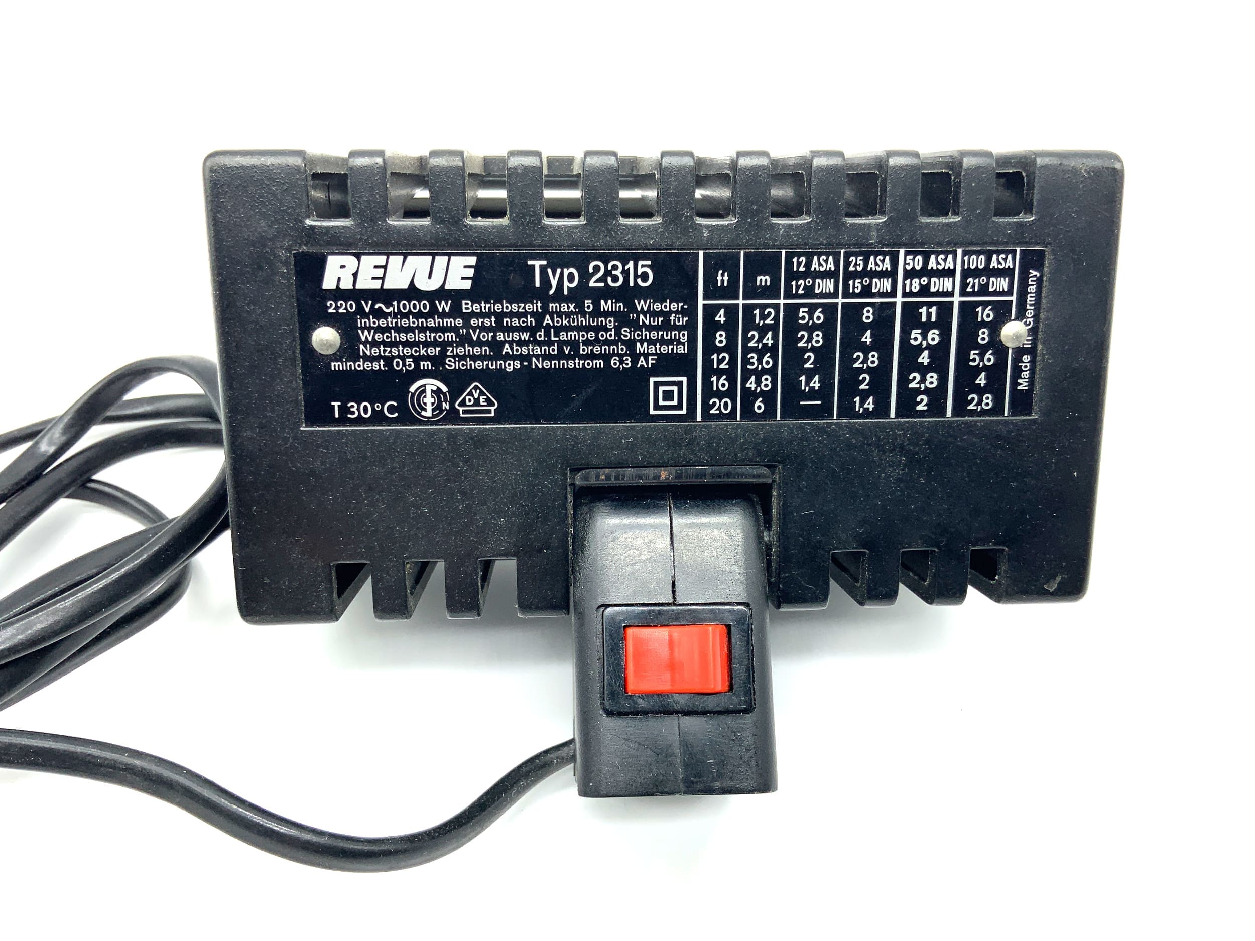 Revue Typ 2315 Fotolampe Schwarz