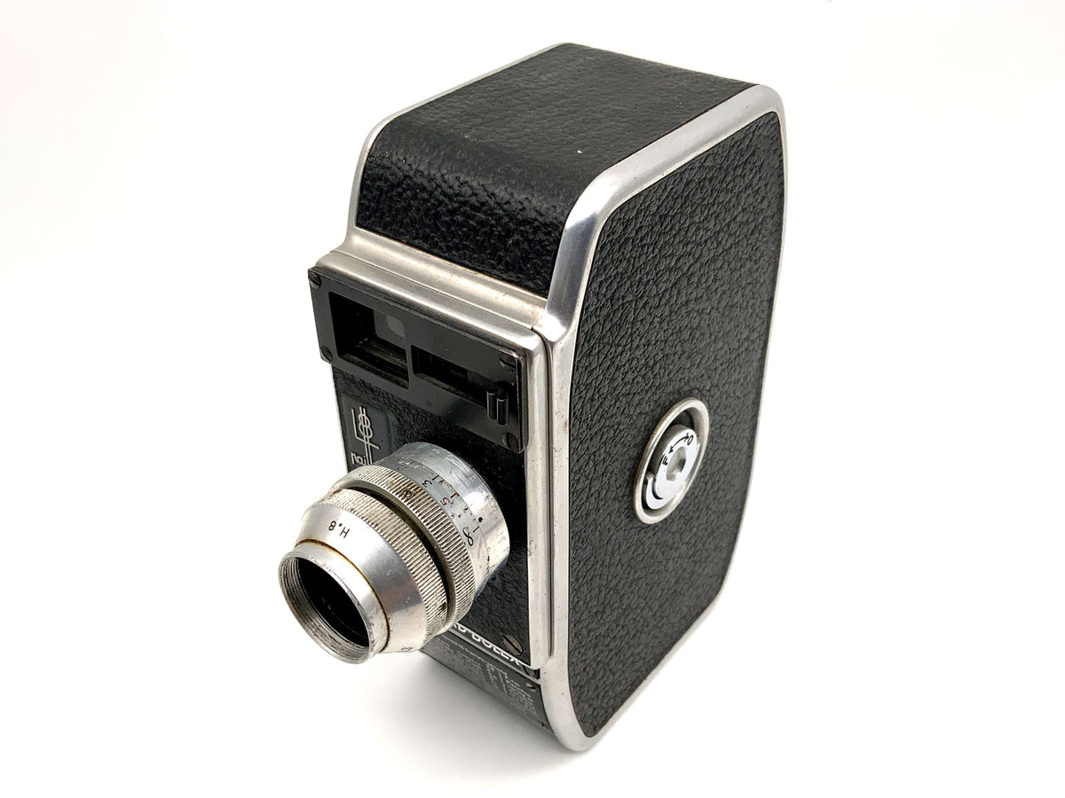 Caméra Bolex Paillard L8 avec objectif SOM Berthiot Cinor B 1:2.9 F=23 double 8 mm