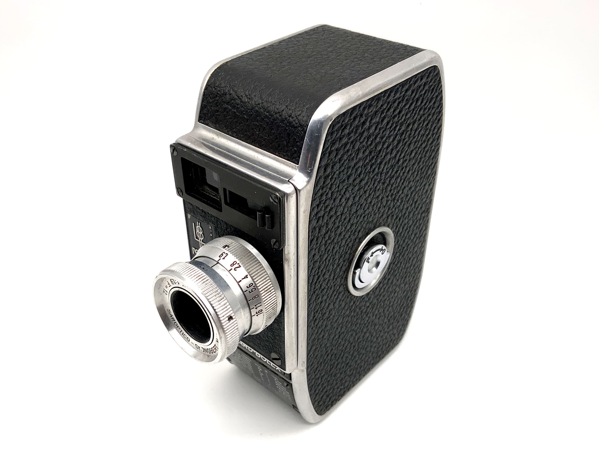 Caméra Bolex Paillard L8 avec film double 8 mm Saron 1:1,9 F=12 mm
