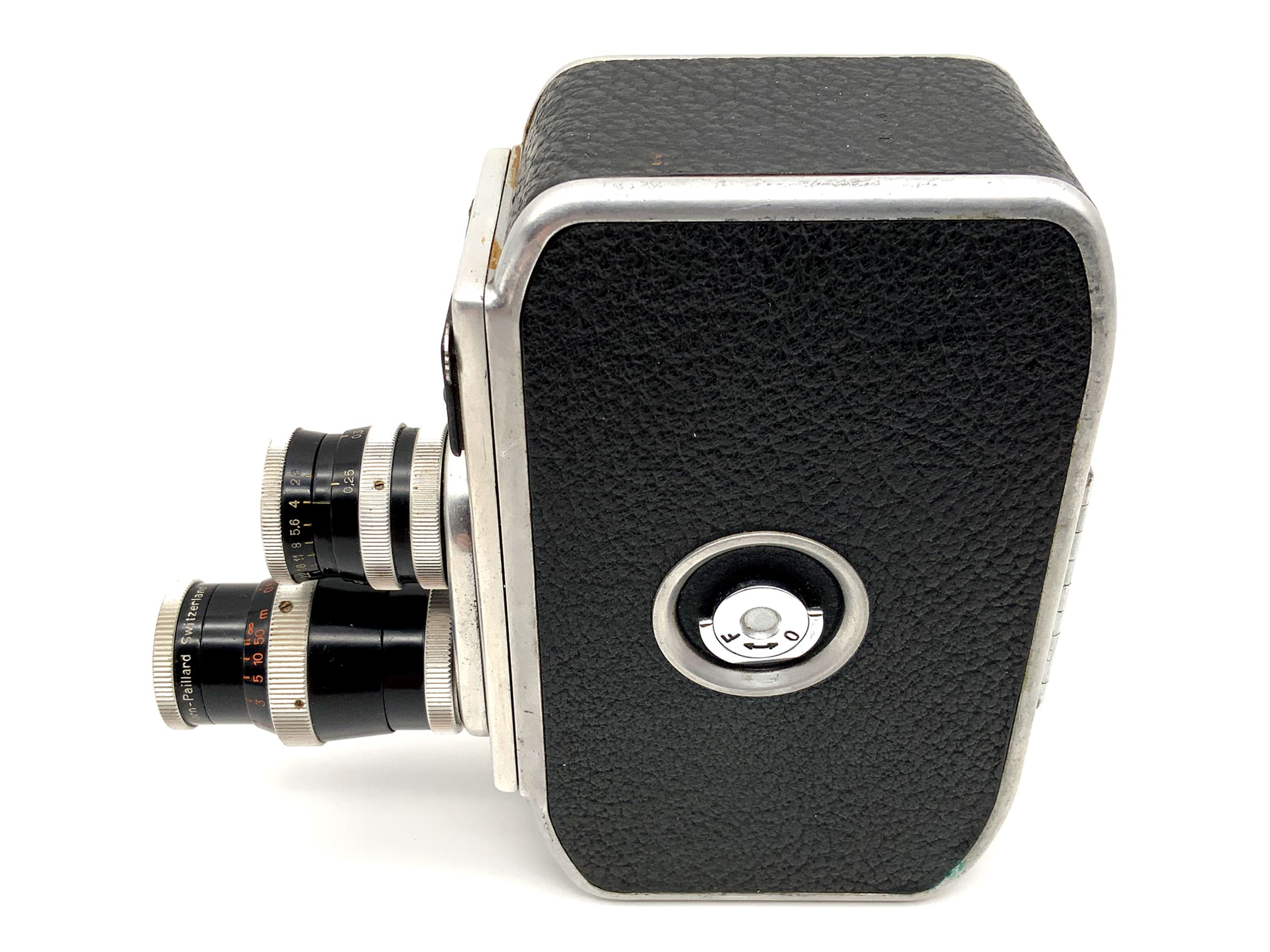 Caméra Bolex Paillard B8 avec film Yvar 1:2.8 double 8 mm 12,5 mm et 36 mm