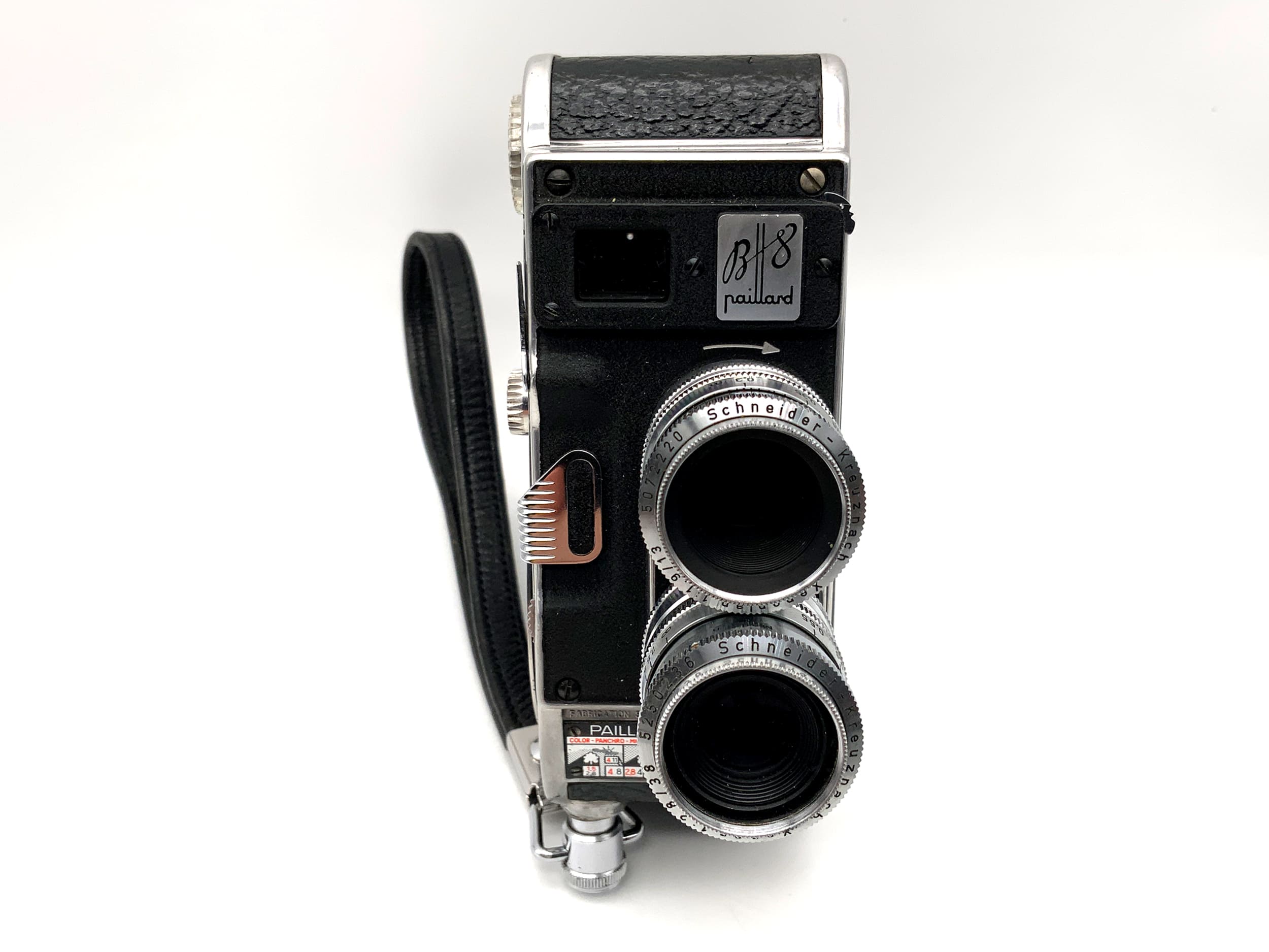 Bolex Paillard B8 film camera with Xenar 1:2.8/38 &amp; Xenon 1:1.9/13 dual 8mm lens