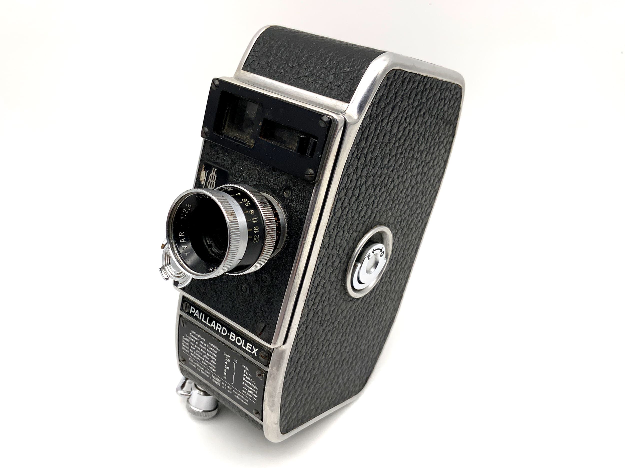 Appareil photo argentique Bolex Paillard L8 avec film Yvar 1:2,8 f=12,5 mm double 8 mm