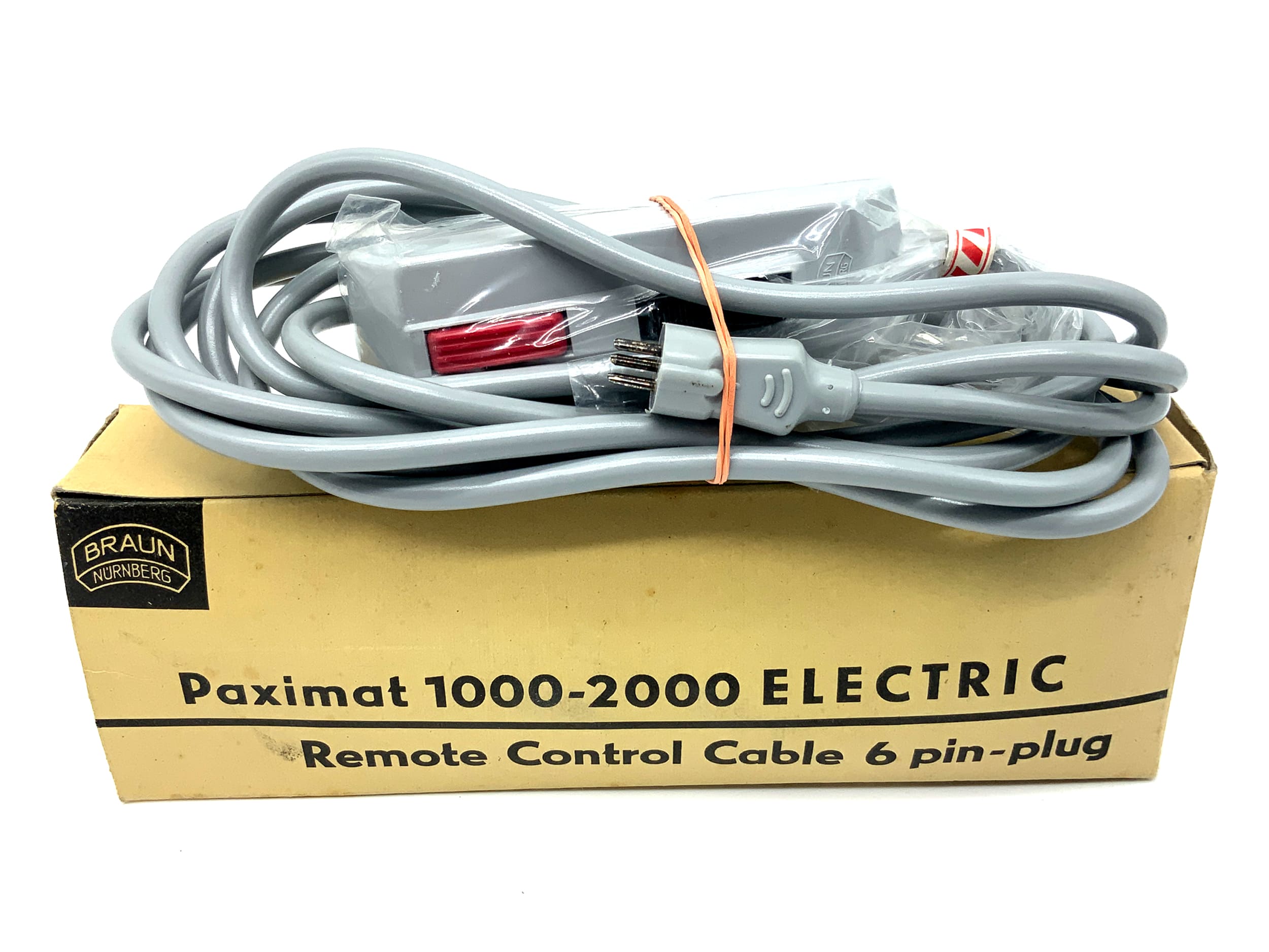 Braun Nuremberg Paximat 1000-2000 Electric Remote Control Cable 6 pin plug in original packaging