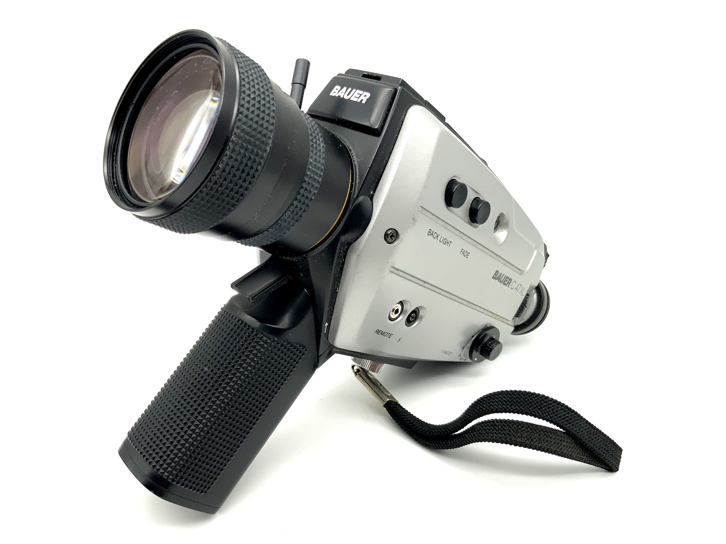 Caméra argentique Bauer C47 XL avec objectif Neovaron 1:1.2/7-45 Super 8 à film étroit