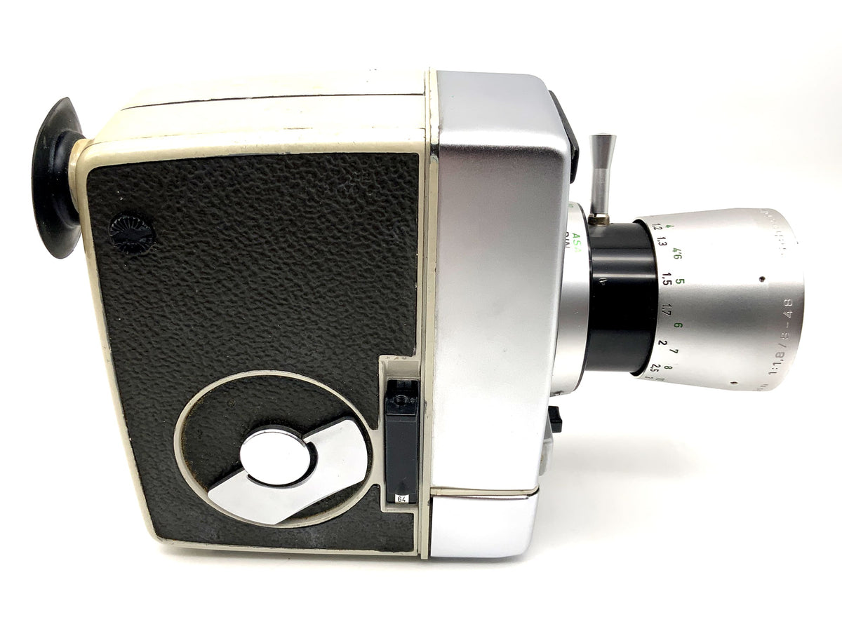 Bauer 88RS film camera with Variogon 1:1.8/8-48 lens and grip for double 8mm film