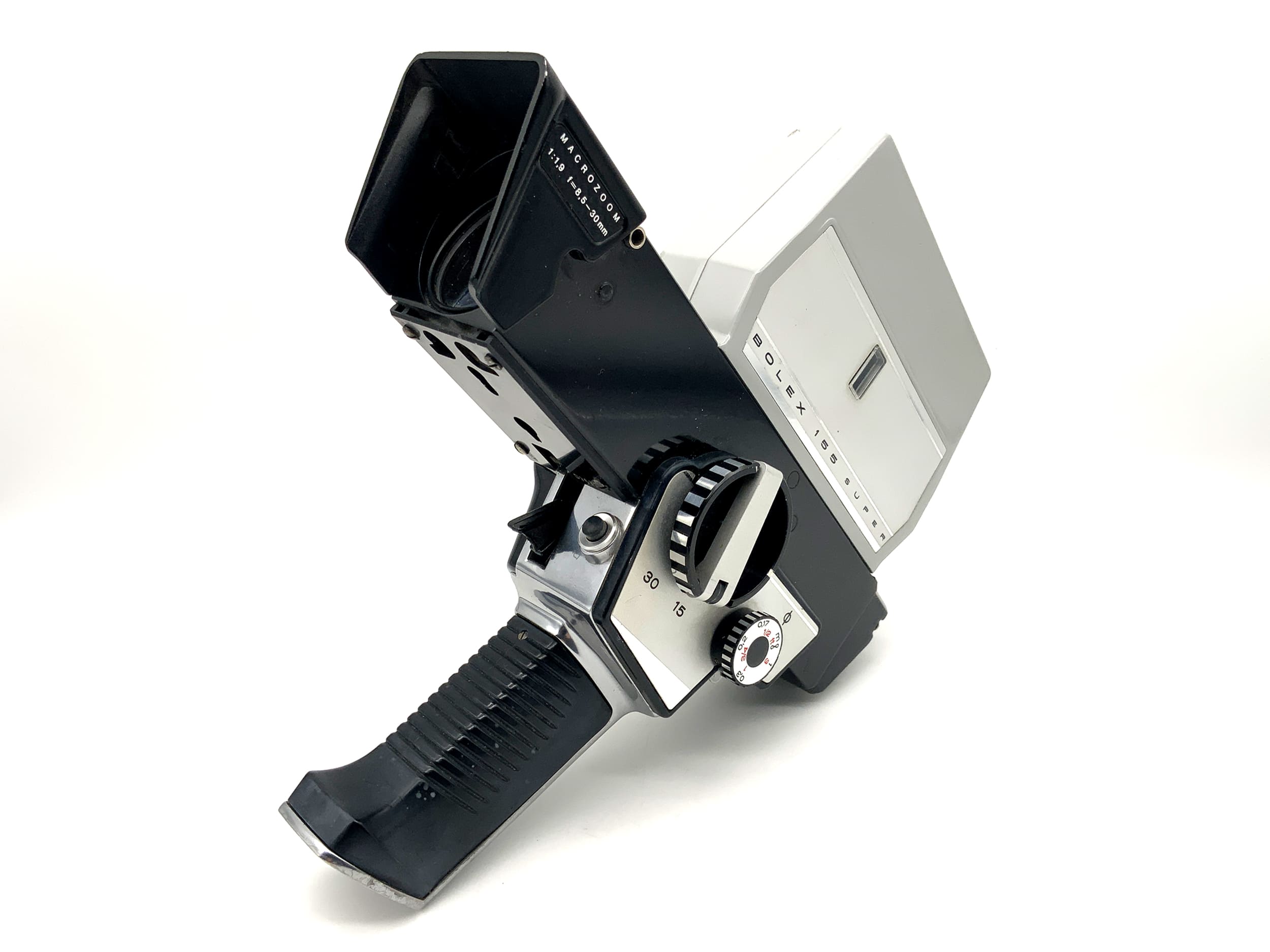 Caméra Bolex Paillard 155 Super avec zoom macro 1:1,9 f=8,5-30 mm Super 8