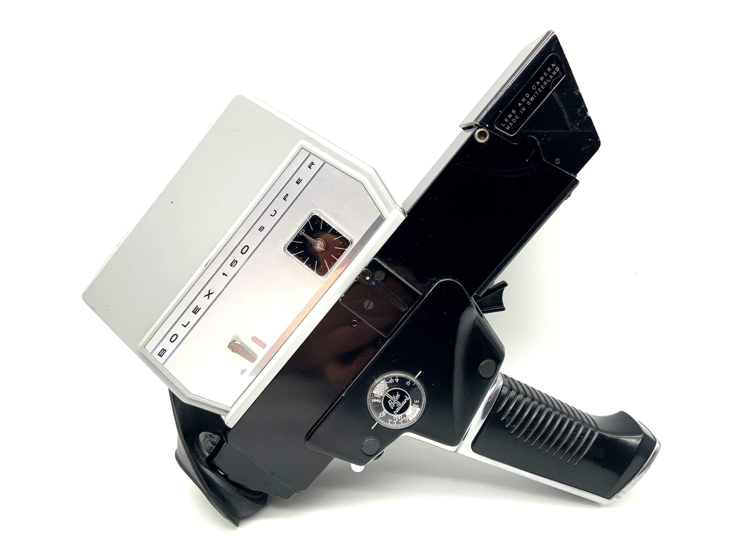 Caméra Bolex Paillard 150 Super avec film Super 8 1:1,9 f=8,5-30 mm