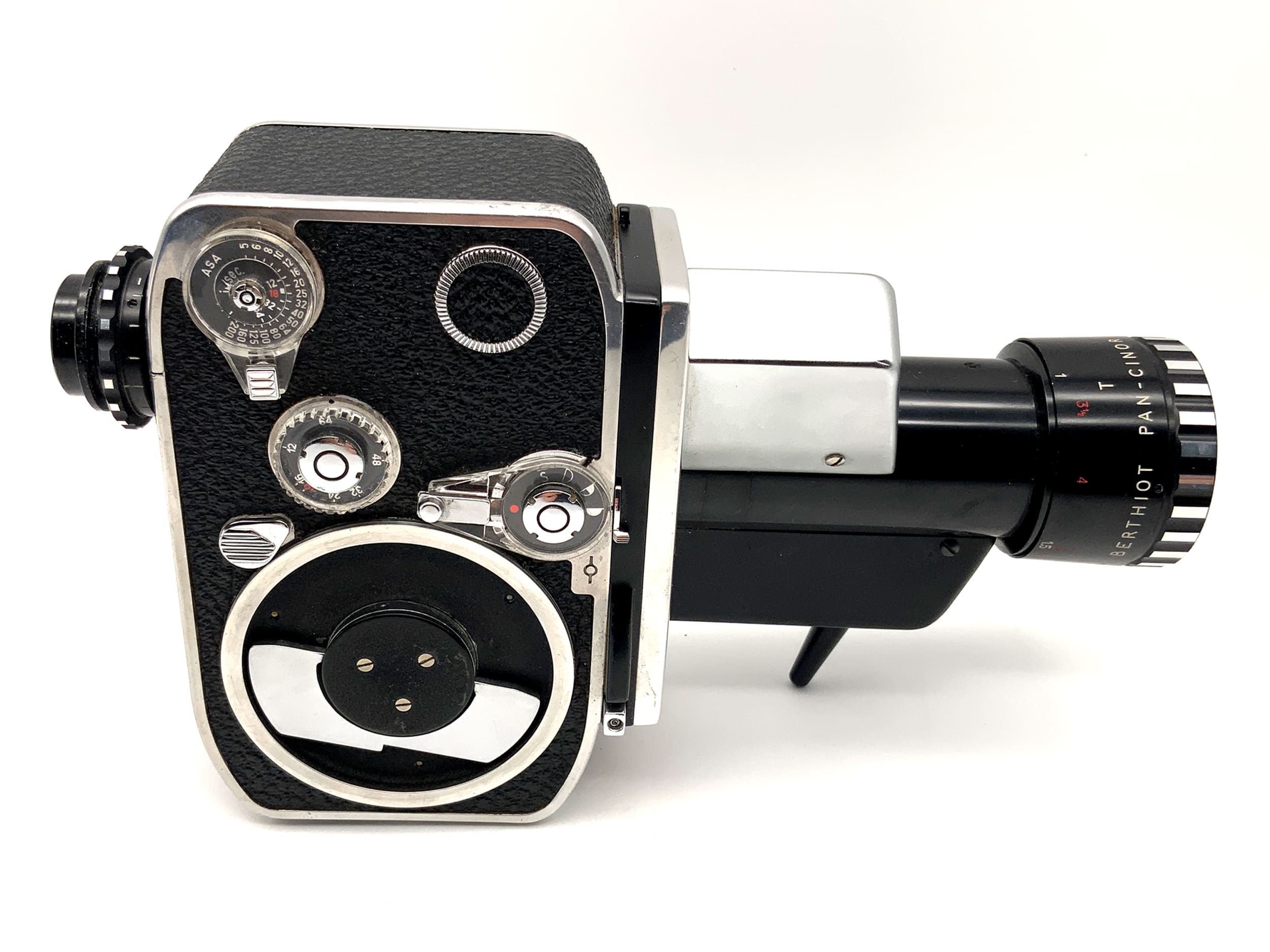 Caméra argentique Bolex Paillard Zoom Reflex P1 avec objectif 8-40 mm f/1,9 et poignée, double objectif 8 mm