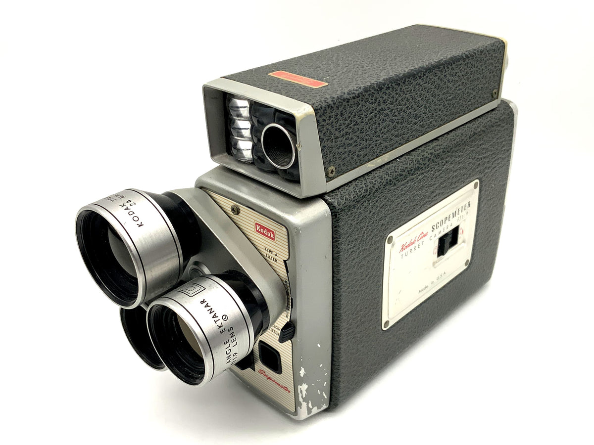 Appareil photo argentique Kodak Scopemeter avec téléobjectif Ektanar f/1.9, double objectif grand angle 8 mm