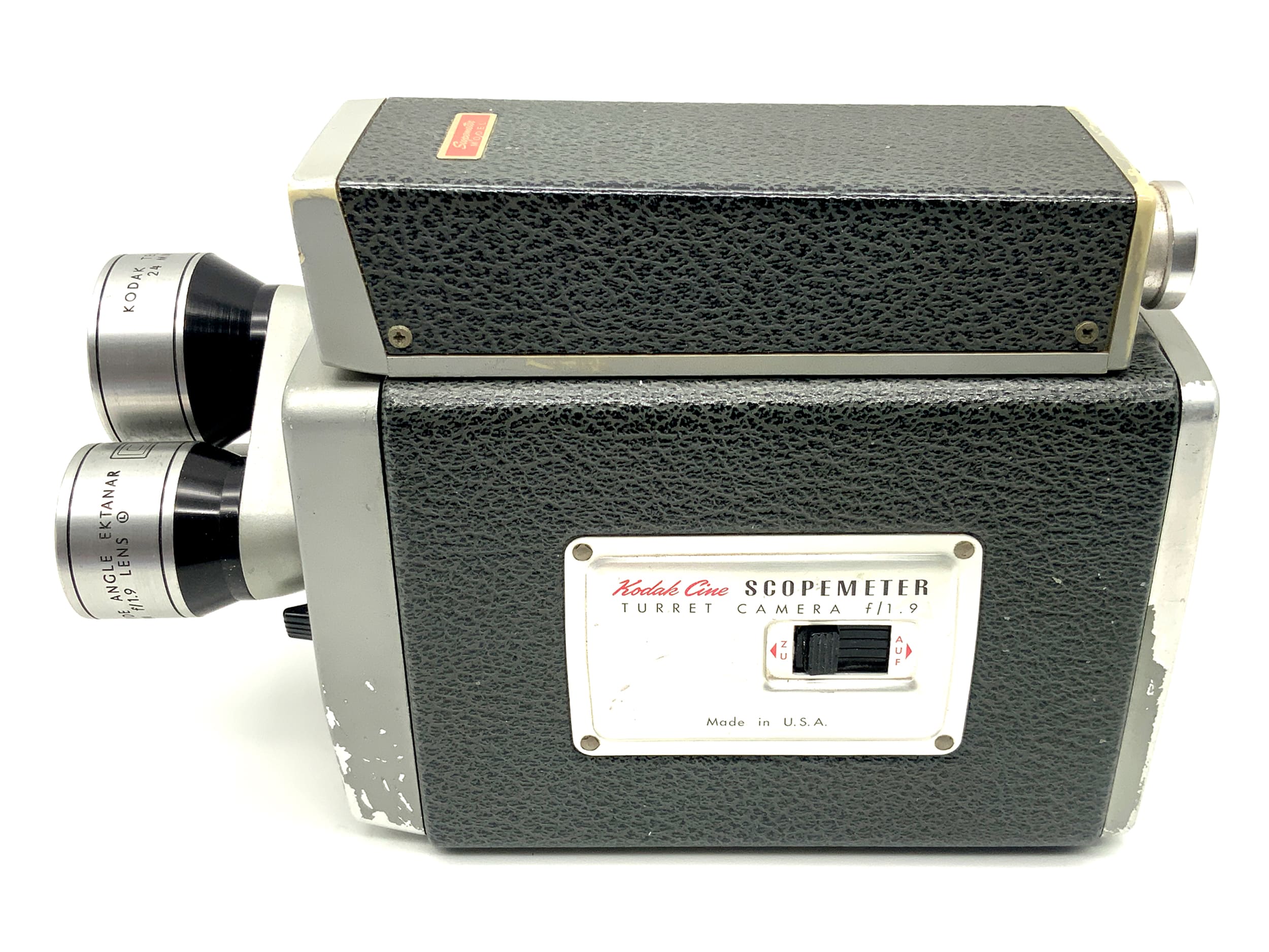 Appareil photo argentique Kodak Scopemeter avec téléobjectif Ektanar f/1.9, double objectif grand angle 8 mm