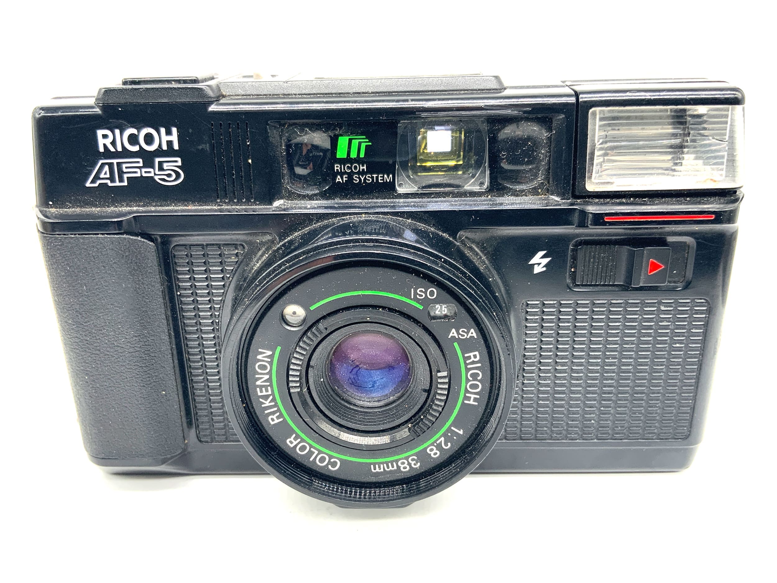 Ricoh AF-5 Point&Shoot mit Color Rikenon 38mm 1:2.8 Kompaktkamera Analogkamera