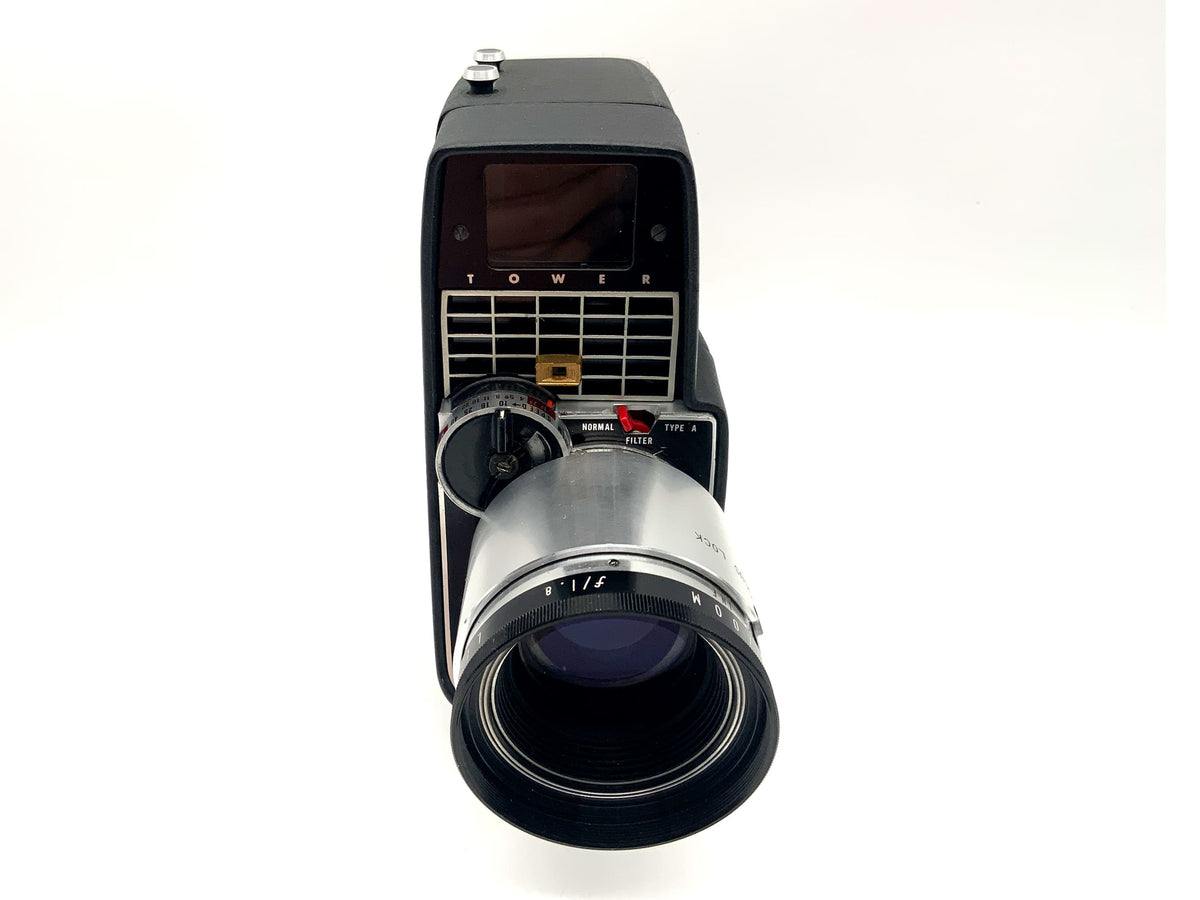 Appareil photo argentique Tower Varizoom avec double objectif 8 mm étroit 9-27 mm f/1.8