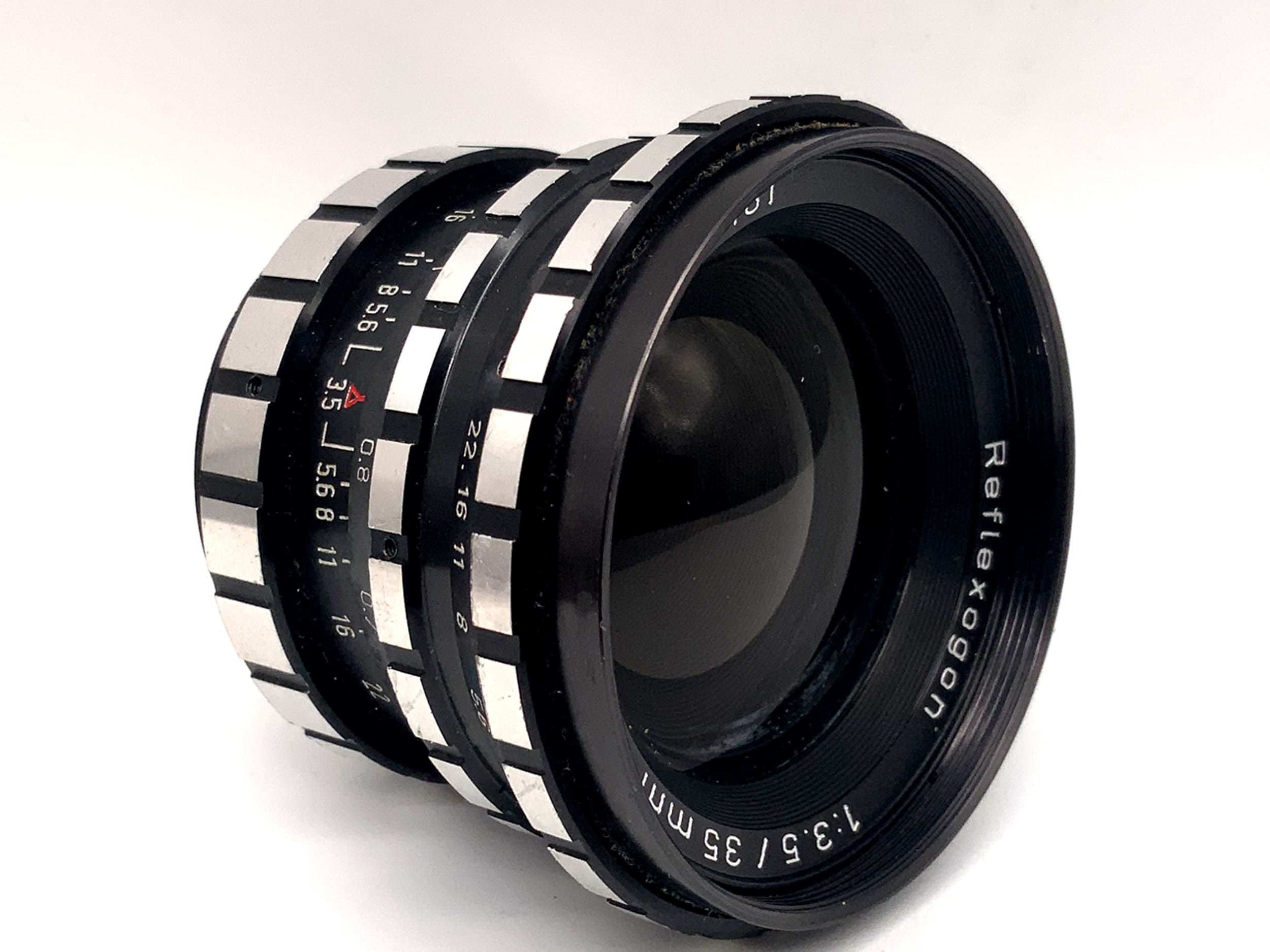 Objectif Enna Munich 35 mm 1:3.5 Reflexogon Zebra Grand Angle (M42)