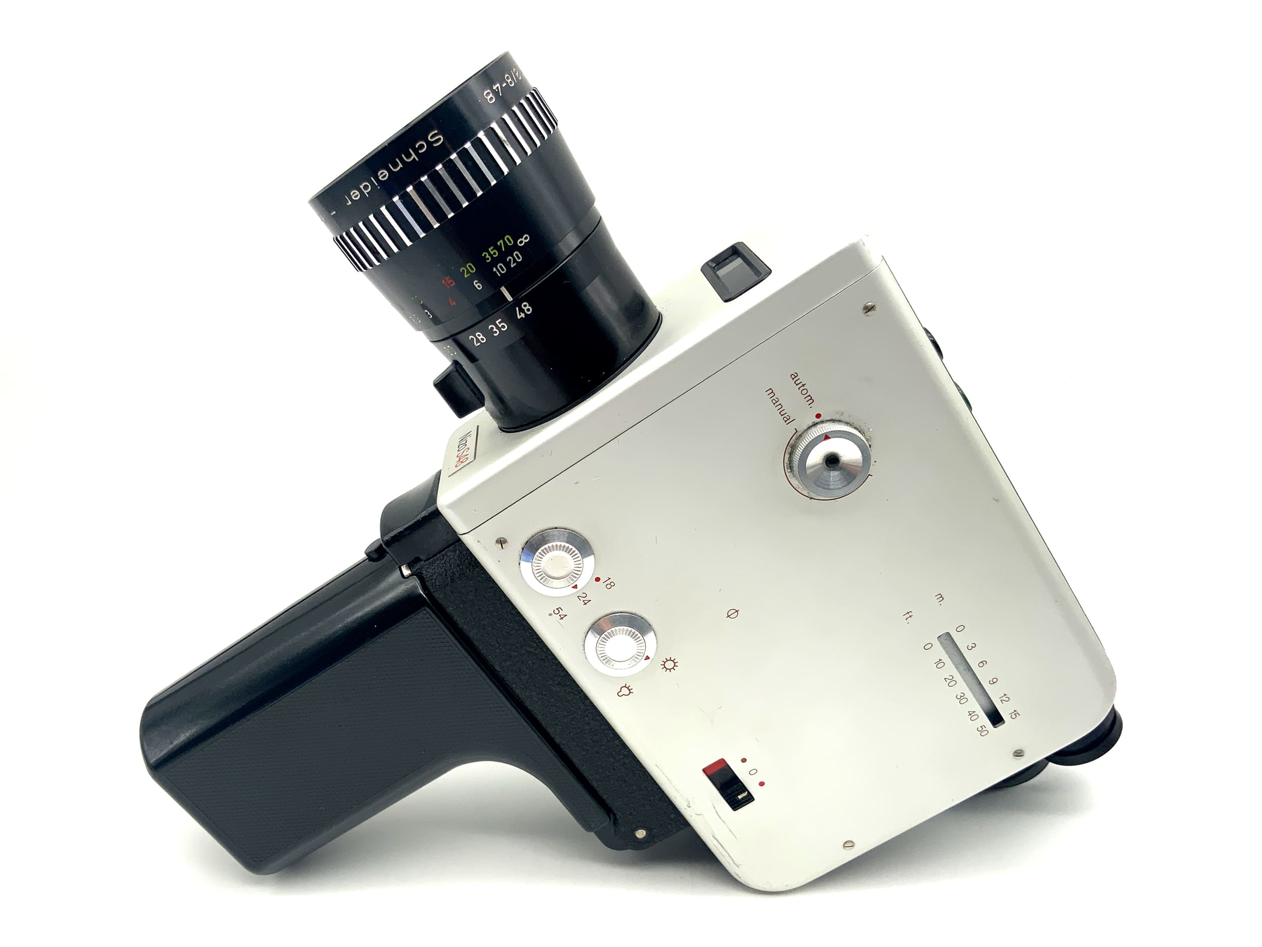 Caméra argentique Braun Nizo S48 avec objectif Variogon 1:1.8/8-48mm Super 8