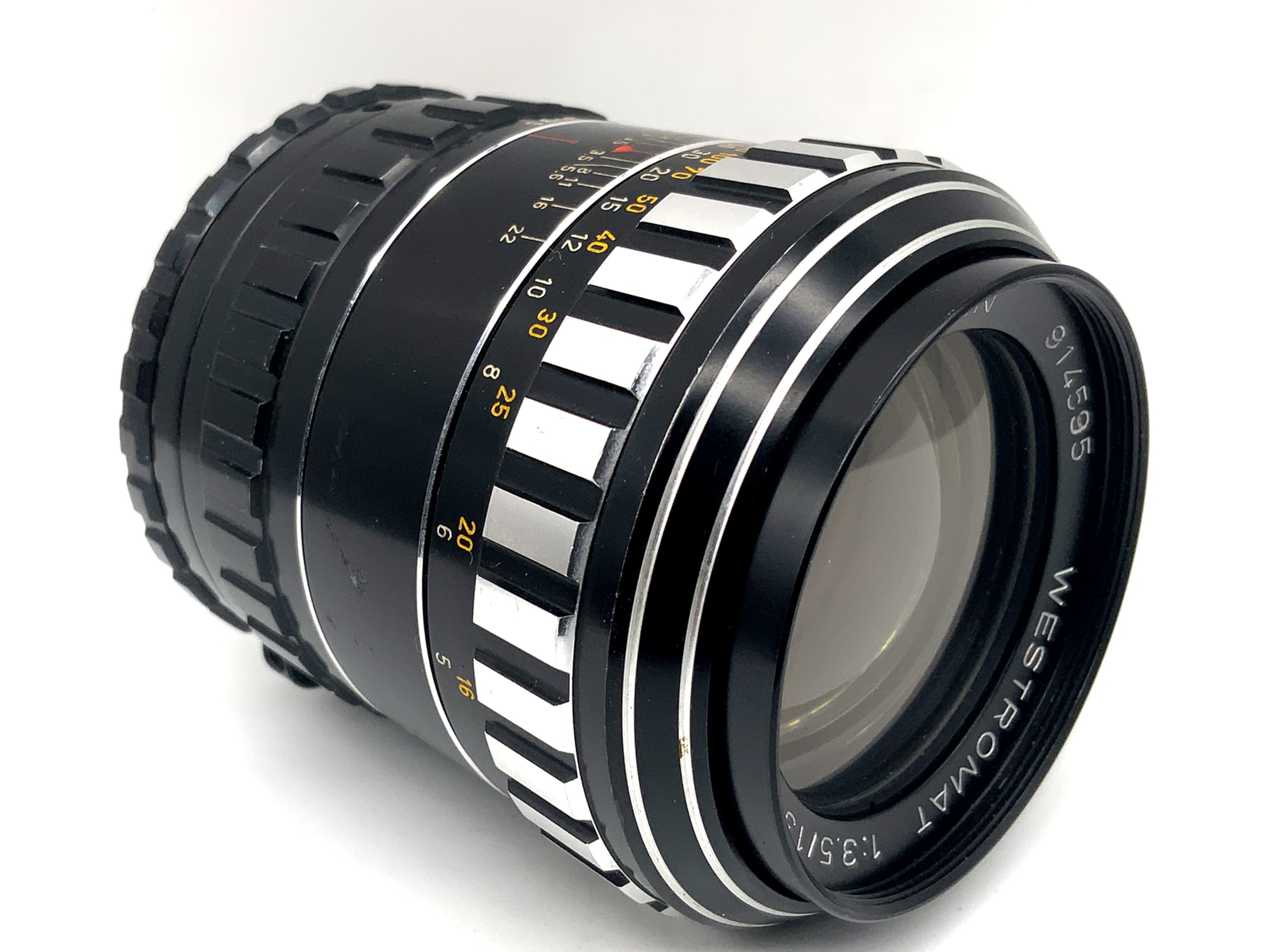 Objectif Isco Göttingen 135 mm 1:3.5, objectif Westomat Zebra à focale fixe (M42)